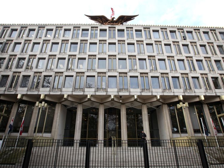 The old US embassy to Britain in Grosvenor Square