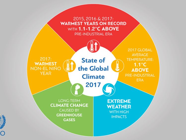 State of the global climate. Pic: WMO