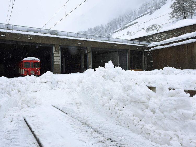 Zermatt's blocked train line is expected to reopen on Wednesday afternoon