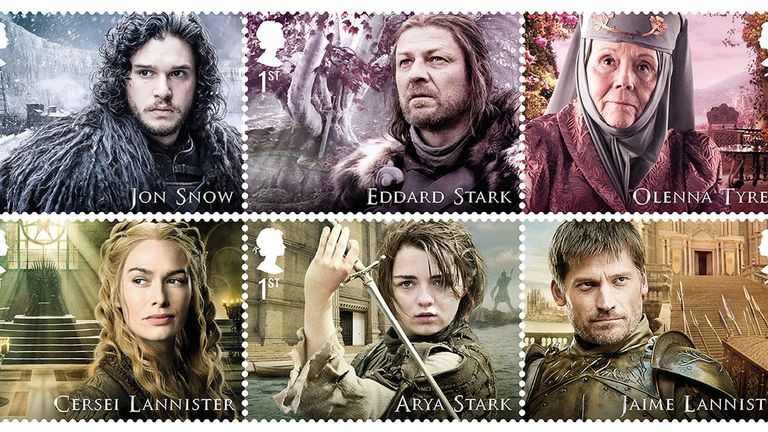 Game of Thrones stamps collage