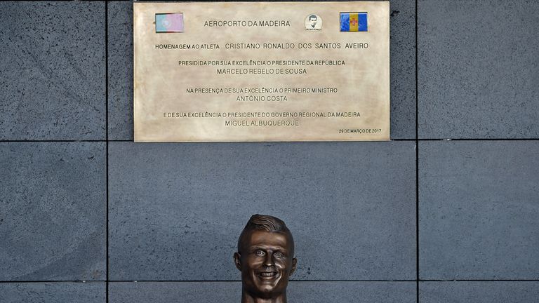 The bust stole the show at the renaming ceremony, for the wrong reasons