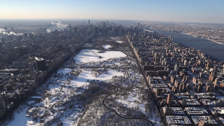 snow new york central park winter cold