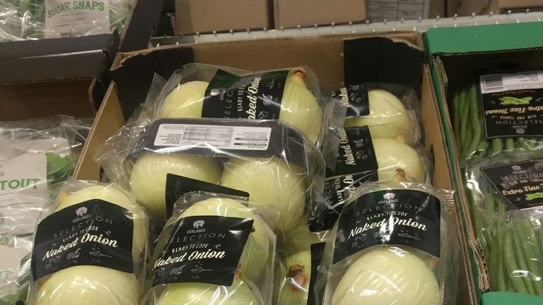 Lidl is selling peeled onions wrapped in plastic. Pic:  @super_pea