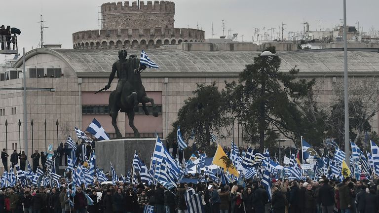 Tens of thousands of Greeks called for the Republic of Macedonia's name to be changed