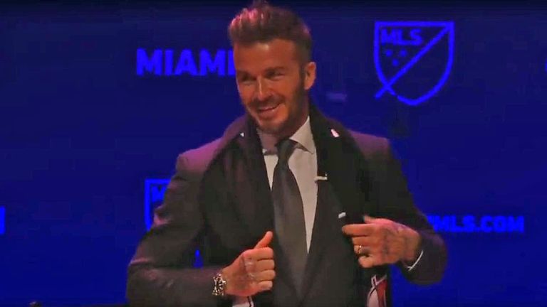David Beckham at the media conference
