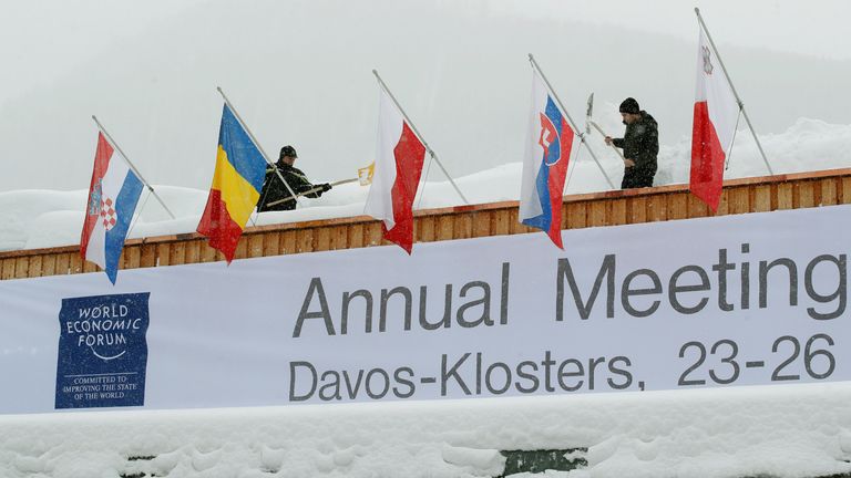 The gathering of global elites is hosted at the Swiss ski resort