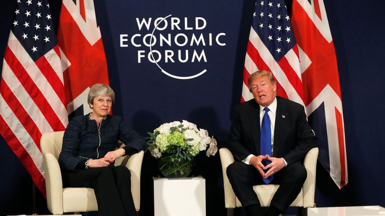 Donald Trump and Theresa May 