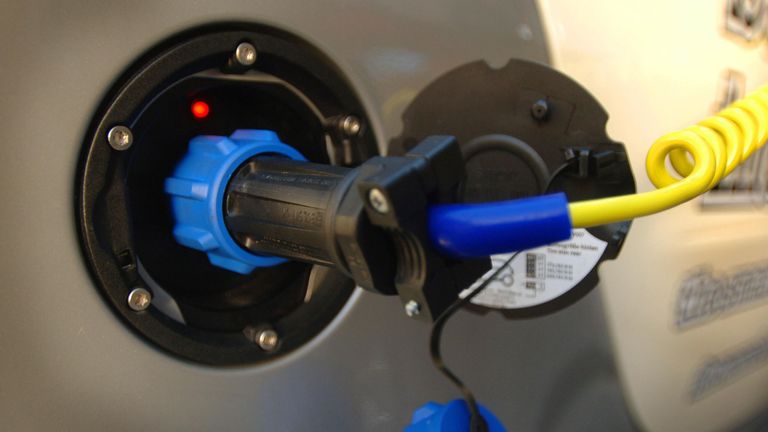 The trial is testing electric car charging points able to put electricity back into the gird