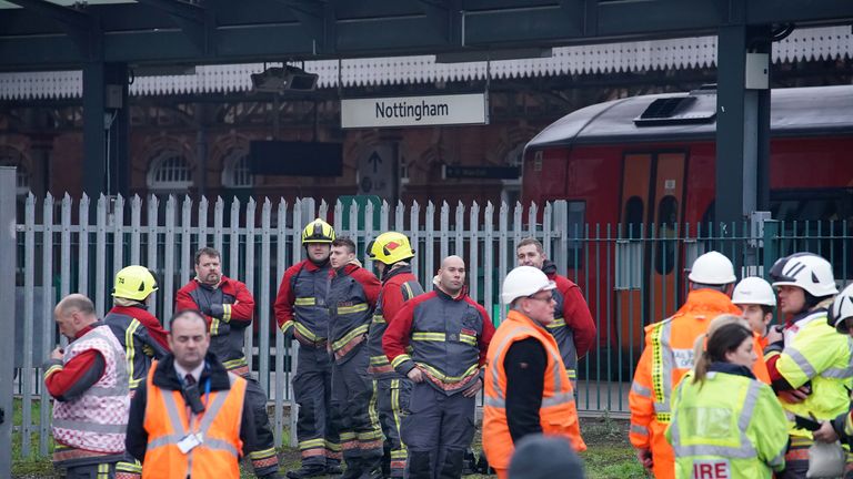 Fire at Nottingham train station