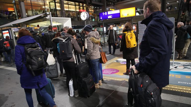 Travellers were disrupted at Berlin station