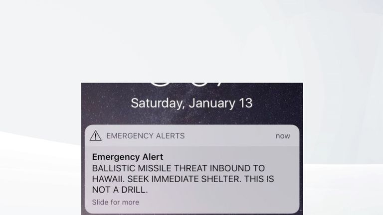 Alert for false alarm missile threat
