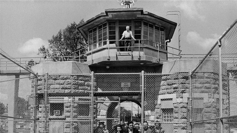 Johnny Cash visiting Kansas State prison circa 1968