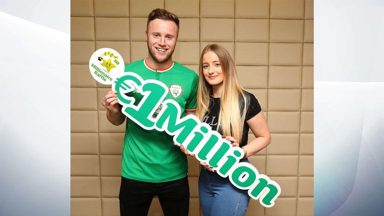 Mr O'Connor with his girlfriend, Chloe O'Leary