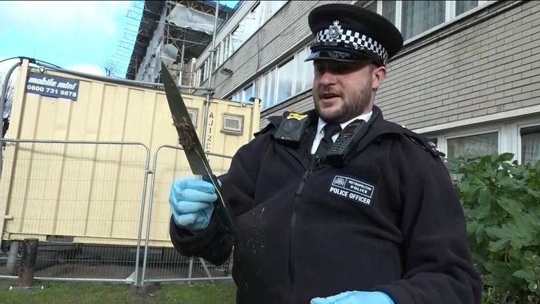 This knife was hidden on a south London estate