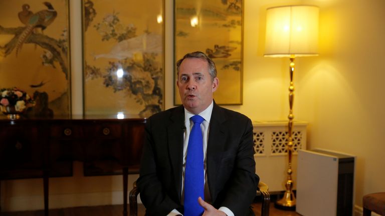 Liam Fox is on a three-day visit to China