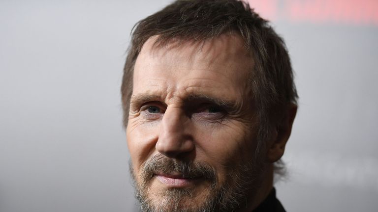 Actor Liam Neeson attends the New York premiere of &#39;The Commuter&#39; at AMC Loews Lincoln Square on January 8, 2018. / AFP PHOTO / ANGELA WEISS (Photo credit should read ANGELA WEISS/AFP/Getty Images)