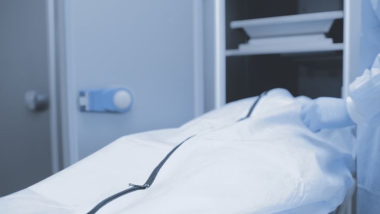 The man was reportedly inside a body bag and set for a post-mortem