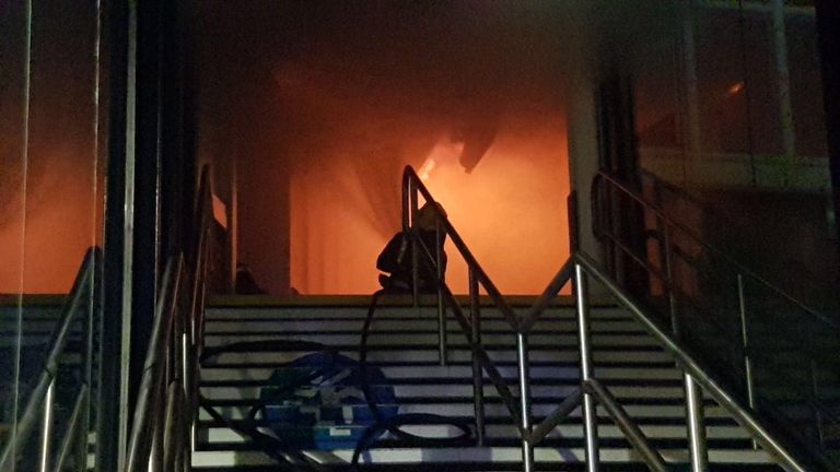 Inside the station. Pic: @nottsfire