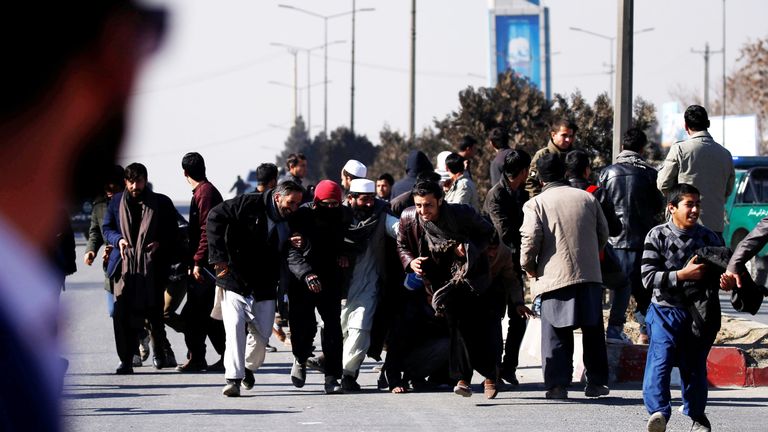 People flee the scene of the attack