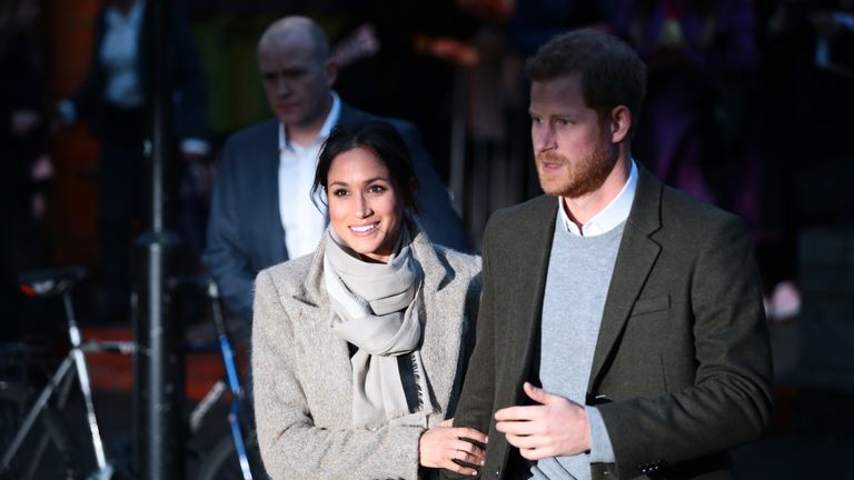 Prince Harry and Meghan Markle visit Reprezent 107.3FM in Pop Brixton on January 9, 2018 in London, England. The Reprezent training programme was established in Peckham in 2008, in response to the alarming rise in knife crime, to help young people develop and socialise through radio.