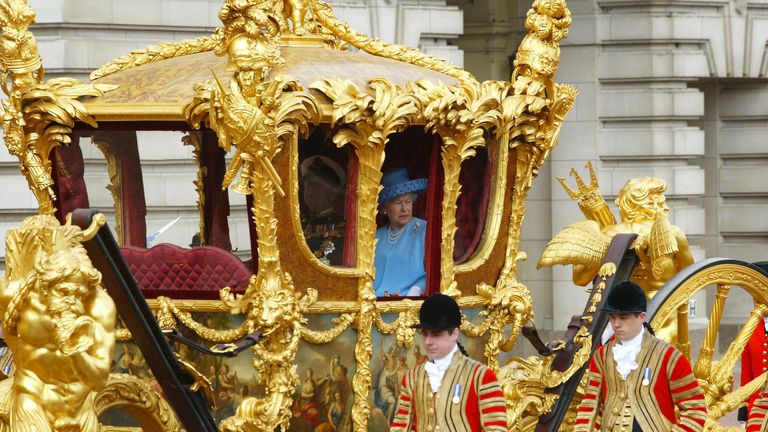 Queen says riding in her gold state coach is 'horrible' experience | UK  News | Sky News