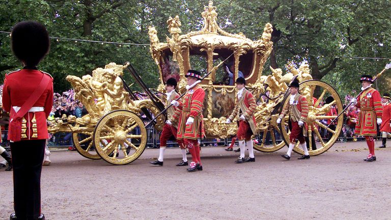 Queen Says Riding In Her Gold State Coach Is Horrible Experience Uk News Sky News