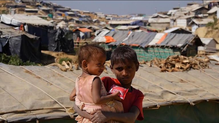 Hundreds of thousands, including children, fled conflict