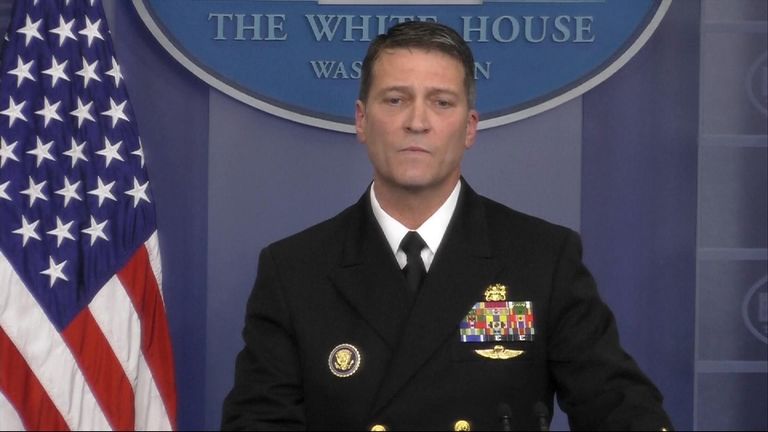 Dr Ronny Jackson revealed the full results of Mr Trump&#39;s first medical check-up as President