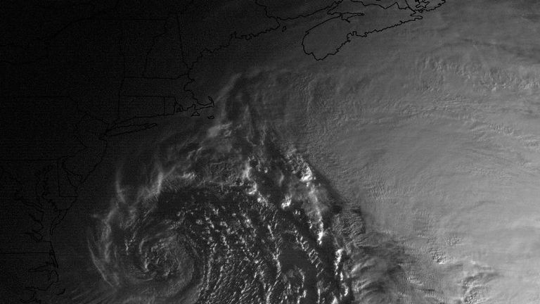 The bomb cyclone as seen from space as America woke up this morning. Imagery: NOAA GOES-16