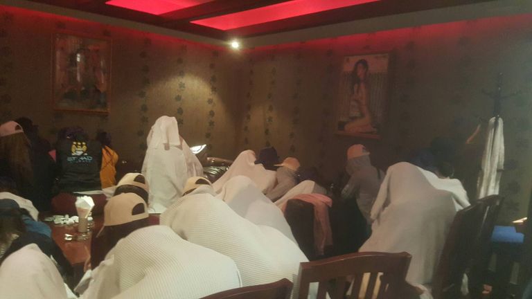 Eighty women were found n a Bangkok massage parlour after a tip-off. Pic: Department of Special Investigation