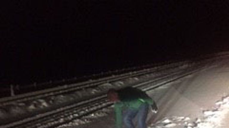 When stuck in the snow... build a snowman