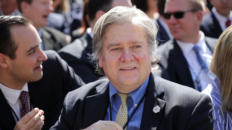 Mr Trump&#39;s chief strategist Steve Bannon also exited the White House in August.