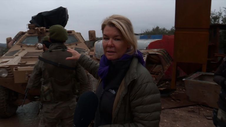 Sky&#39;s Alex Crawford joins journalists on an armoured bus to witness Turkey&#39;s military operation in Syria - and comes under attack.