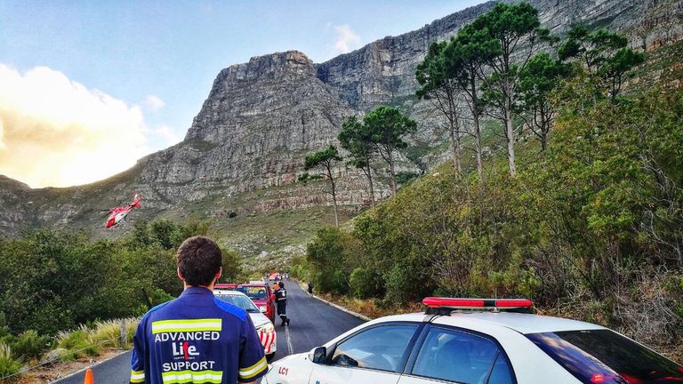 The tourists are thought to have fallen while abseiling. Pic: Twitter/@LimaCharlie1