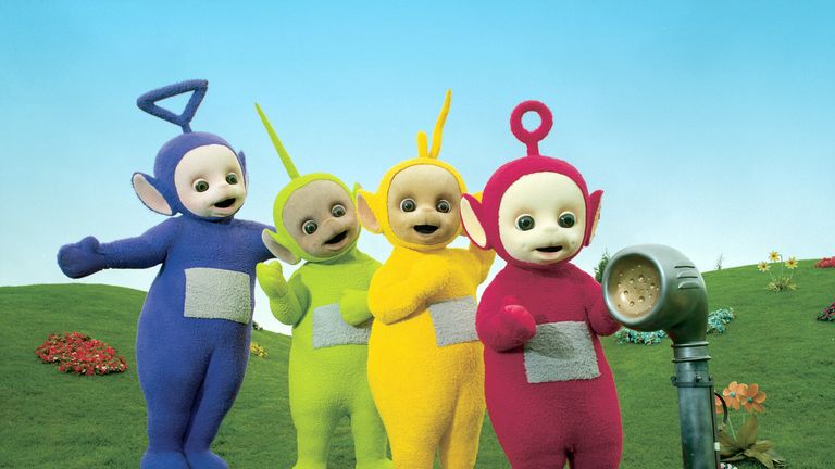 Tinky Winky (far left). Pic: BBC