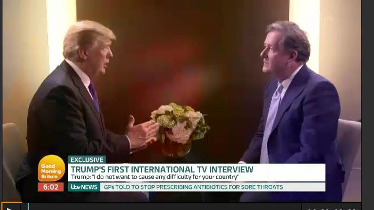 Donald trump interviewed by Piers Morgan