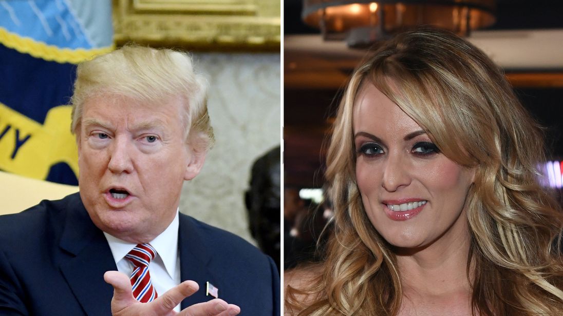 Donald Trump and Stormy Daniels, whose real name is Stephanie Clifford