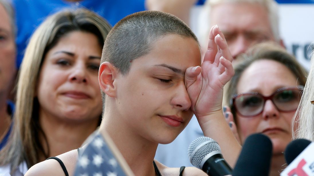 Emma Gonzalez speaks at a rally for gun control