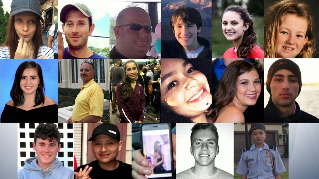 Pictured: 17 victims gunned down in school massacre