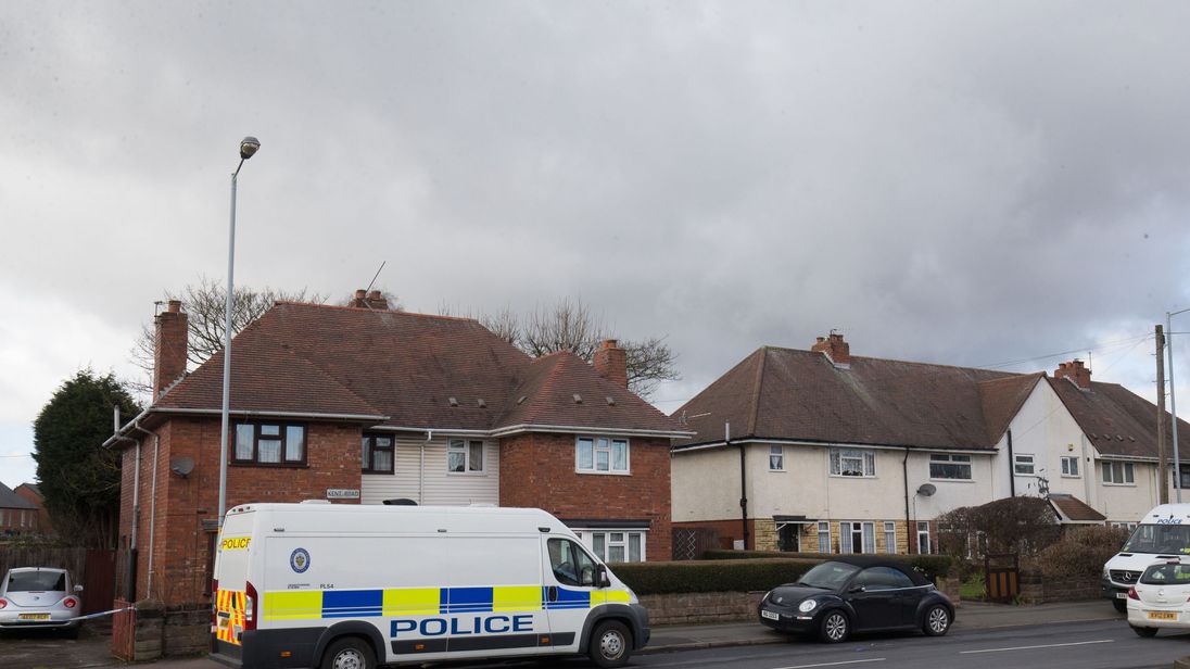 Police presence in Kent Road, Wolverhampton after an 11 year old girl was stabbed and left with serious injuries. Picture by: Aaron Chown/PA Wire/PA Images
