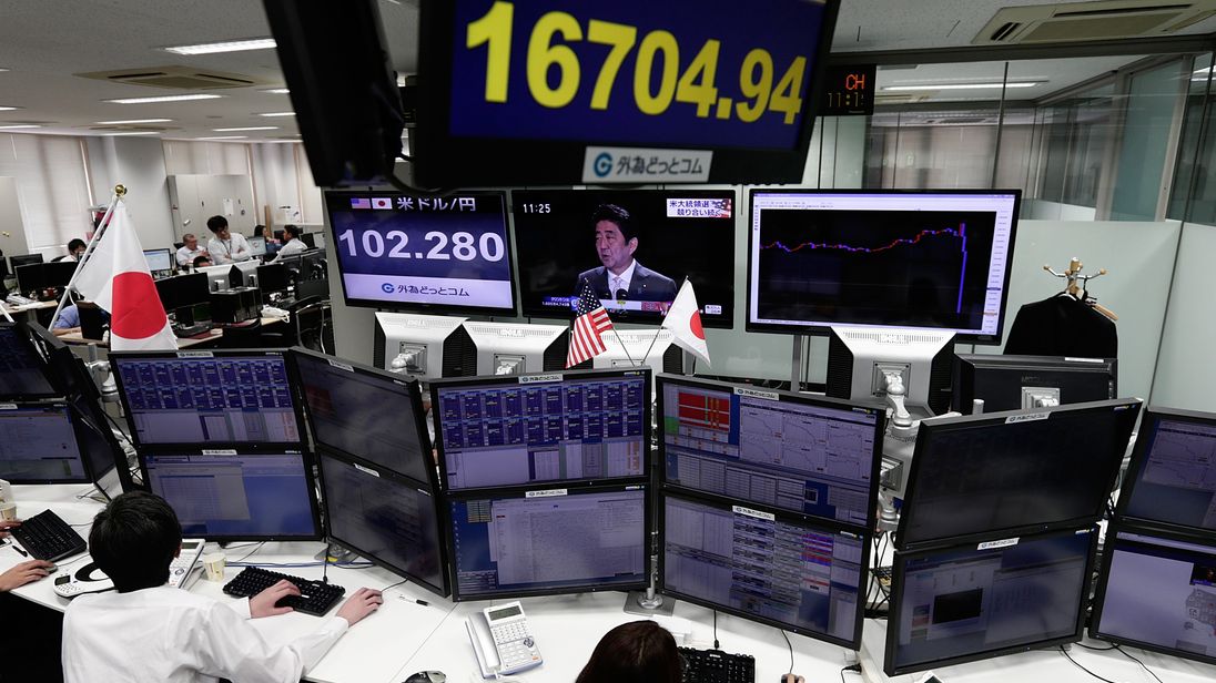 Markets Right Now: Dow rises 350, erasing an early plunge