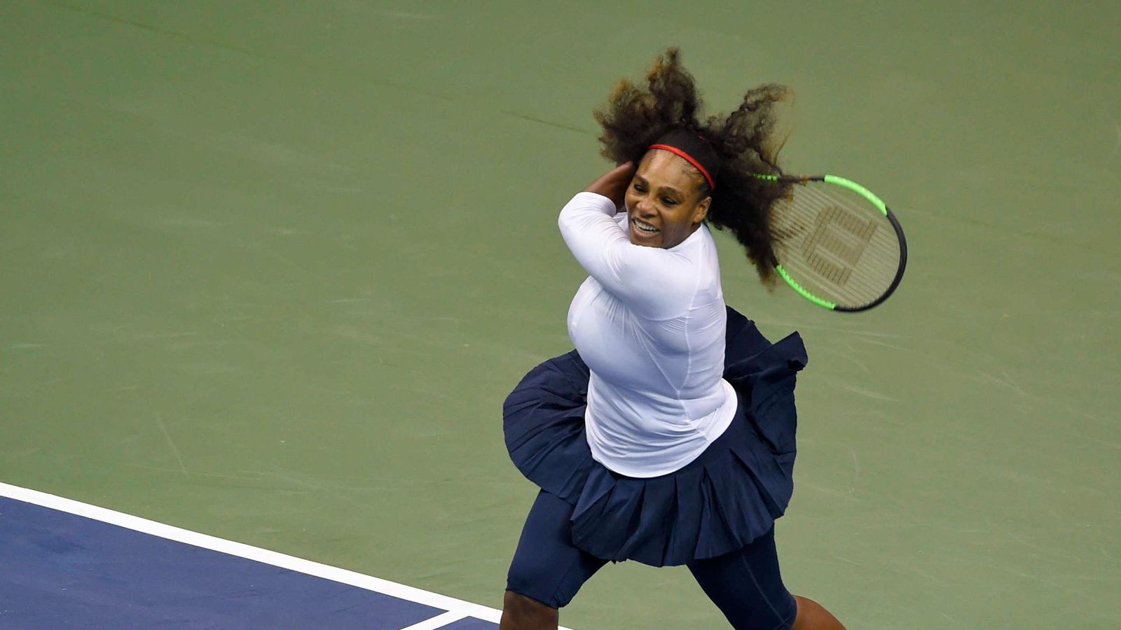 Serena Williams back on court with sister Venus after pregnancy break | US News | Sky News