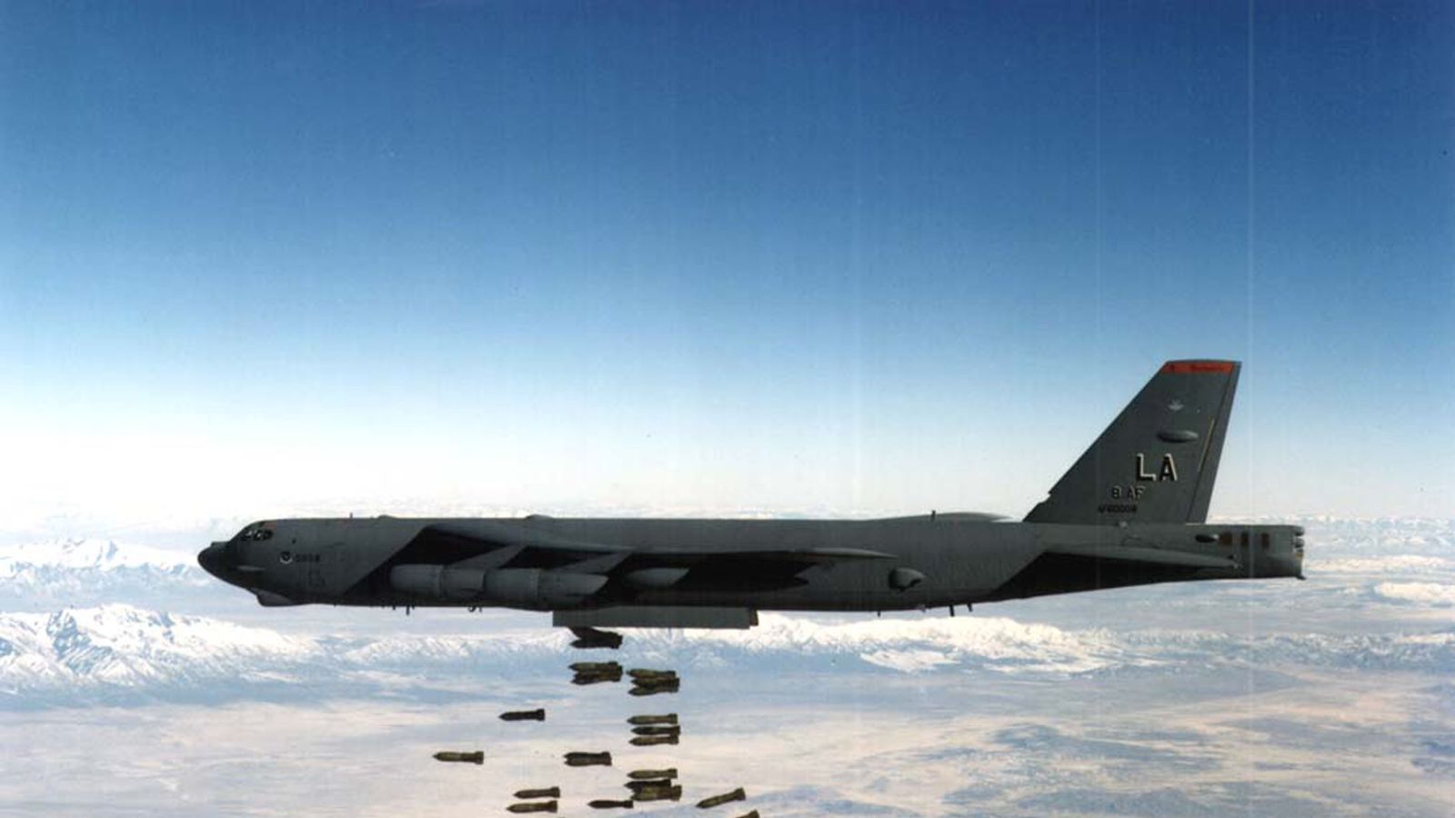 B 52 Drops Record Number Of Smart Bombs On Taliban Us News Sky News