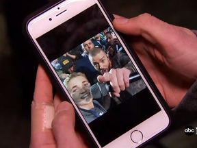 Ryan&#39;s delfie with Justin Timberlake. Pic: abc News