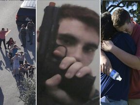 Nikolas Cruz (centre) in a post on his Instagram