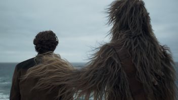 Alden Ehrenreich is Han Solo and Joonas Suotamo is Chewbacca in SOLO: A STAR WARS STORY.