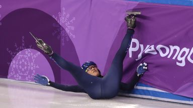 Winter Olympics: Elise Christie carried off on stretcher after crash