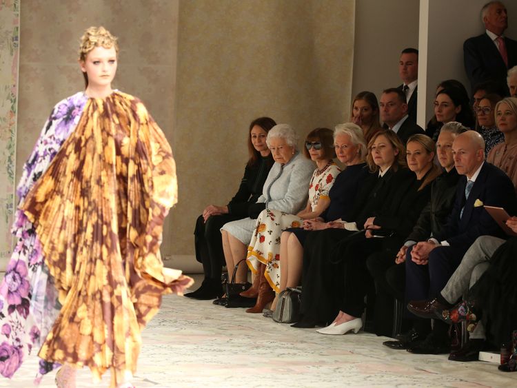 The Queen attended the Richard Quinn show at London Fashion Week