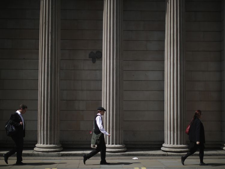 City workers talk on their mobile phones near the Bank of England as the financial markets face uncertainty in the wake of Brexit on June 27, 2016 in London, England. Earlier today Chancellor George Osborne said that contingency plans were in place to shore up the economy amid ongoing market volatility after Britain&#39;s vote to exit the European Union.