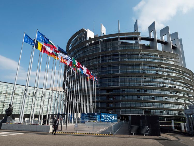 European parliament in Strasbourg